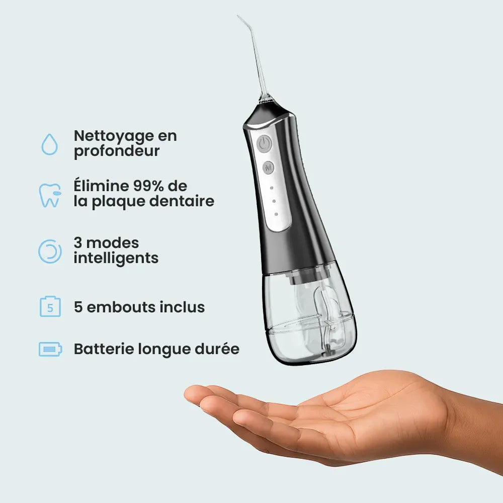Hydropulseur jet dentaire portable | HydroMax