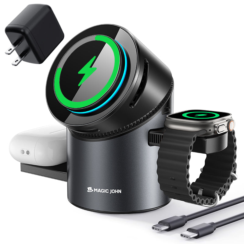 MAGIC JOHN 3-IN-1 Wireless Charging Station