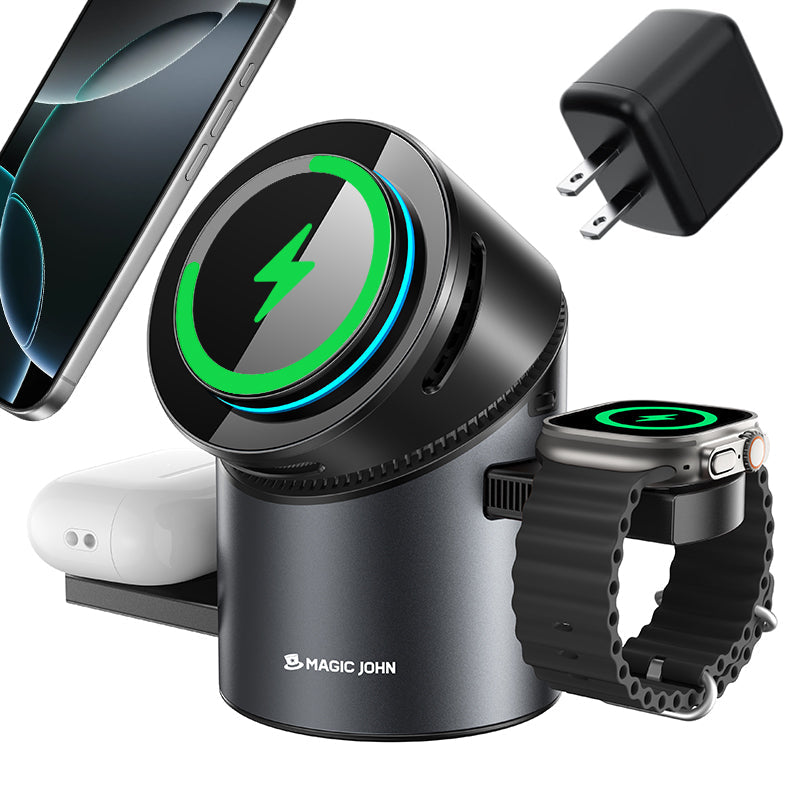 MAGIC JOHN 3-IN-1 Wireless Charging Station